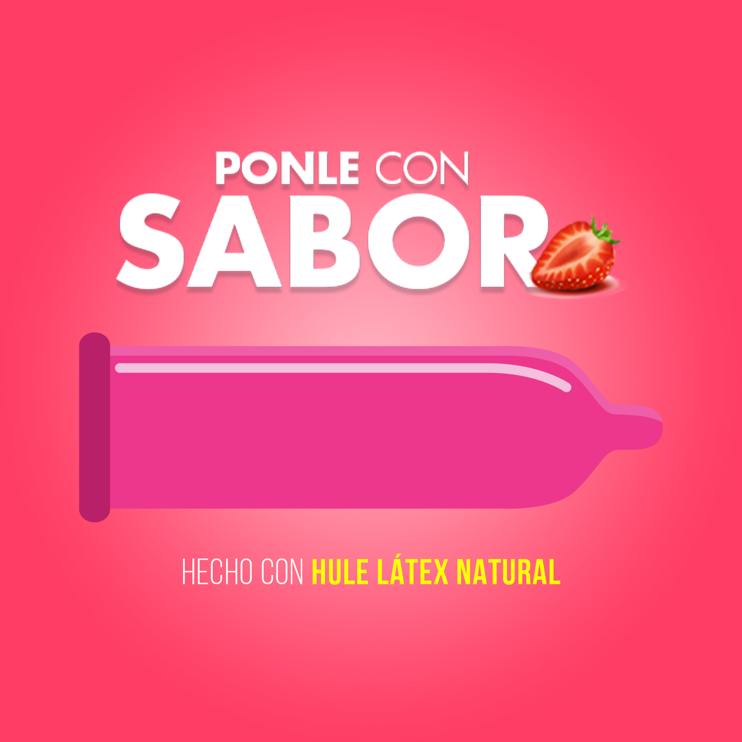 CONDONES CON COLOR, SABOR Y AROMA FRESA C/3